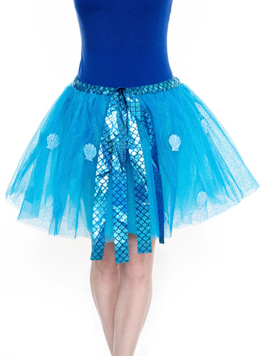 Tutu sirène bleu - jupe, en