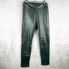 Calzedonia Pantalon Femme M Gris Similicuir Taille Haute Stretch Legging Enfiler