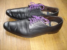 Paul Smith chaussures homme occasion cuir noir taille 40 made in Italy  Réf. C04