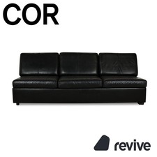 Canapé Cuir Trois Places Noir