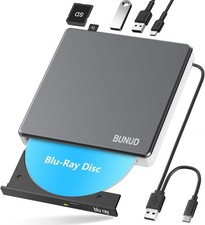 Lecteur externe Bluray CD DVD USB 30  TypeC Graveur CDDVD Bluray 2 ports 