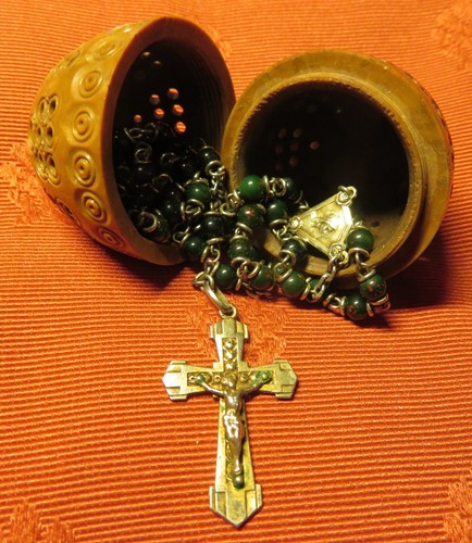 Chapelet perles jaspe sanguin - chapelet,