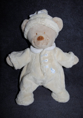 Peluche doudou ours beige - peluche,
