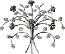 Ornement en fer forgé fer forgé 600x600mm grille pour garde-corps clôture por...