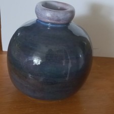 SUPERBE VASE BOULE CERAMIQUE  signé CLOUTIER FRERES Jean et Robert