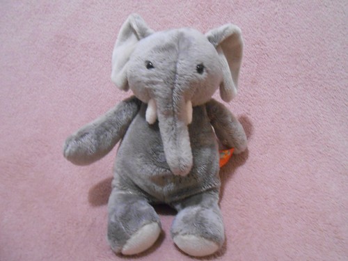 Doudou peluche éléphant - , gris