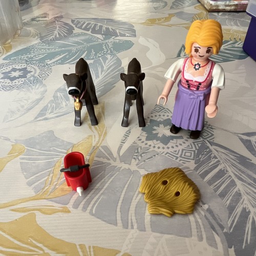 Playmobil fermière avec - , 2