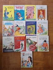 Lot de 13 livres anciens pour enfants "nouvelle bibliothèque rose" ETAT MOYEN