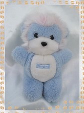 Doudou Peluche Lion Bleu Blanc