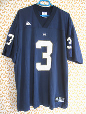 Maillot Notre Dame Irish Football Americain #3 Adidas Bleu Jersey Homme - XL