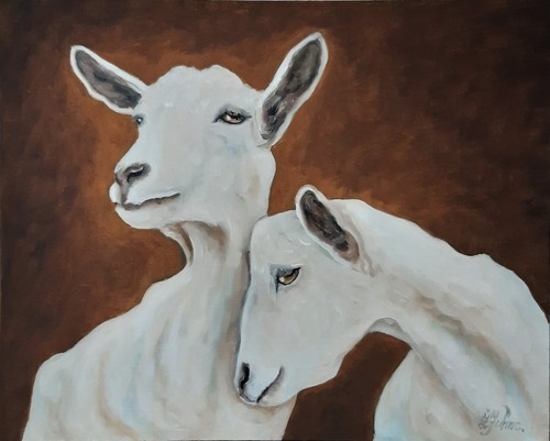 Tableau chèvre ferme art - ferme,
