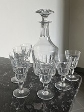 Missouri Model Baccarat Crystal Carafe and 7 Glasses (Texas)