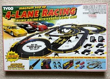 TYCO Magnum 440-X2 4-LANE Electric RACING SET 4 Exotic Cars 1992 #6686 See Video