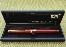 Vintage Montblanc no.221 Fountain Pen Burgundy 14K Fine Nib Prestine with Box