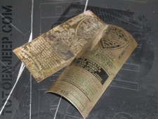 LABEL PLATE BRASS FIRE