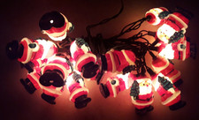 Guirlande Électrique Lumineuse Noël Ancienne 20 Lampes pere noel