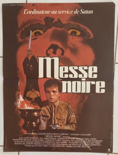 Affiche cinéma messe - messe, noire