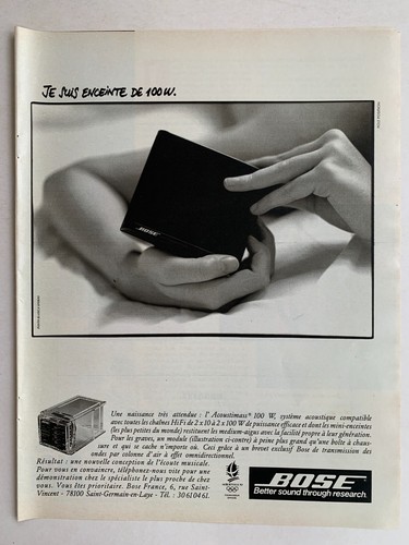 Publicite 1991 bose - 1991,