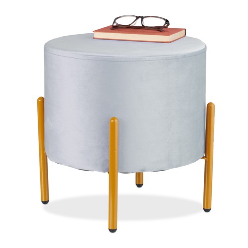 Tabouret velours pouf - velours,