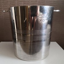 OLD ART DECO CHAMPAGNE BUCKET in SILVER METAL hallmarks ERCUIS