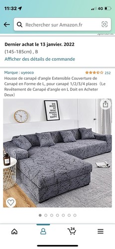 Housse canapé angle - housse, d'angle