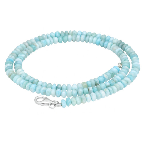 Collier larimar perles - larimar, en