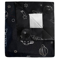 Aycorn Rideau Occultant Portable Amovible avec Ventouses 130x200cm Motif Spatial