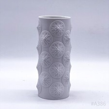 Scherzer Bavaria Pop Art Vase W. Uhl Porcelaine Biscuit À Relief 499-1 Allemagne