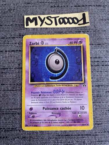 Carte pokemon zarbi 75 - carte,
