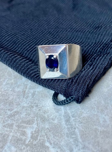 Bague homme argent - homme, sertie