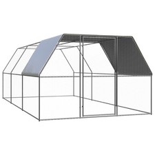 Poulailler d'Extérieur 2x4x2 m Acier Galvanisé Cage Poulets Volière vidaXL