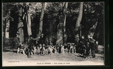 Old postcard Gavre, Foret - A pack at the relay 