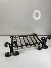 Porte bûche pour cheminée en fer forger dans son jus bonne etat belle décoration