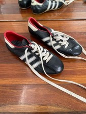Vintage 70s Adidas leather football boots no size tag but fits well on an Aus 7