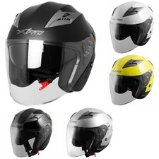 ECE 22 City DOUBLE VISOR Anti-Scratch Motorcycle Scooter Jet Helmet