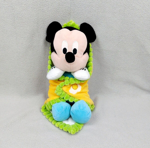 Doudou peluche mickey - mickey, bleu