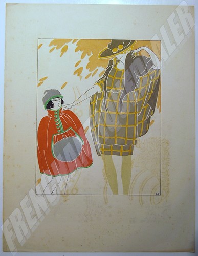 Encre pochoir art deco - encre,