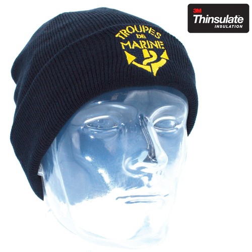 Bonnet troupes marine brode - marine,
