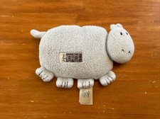 Doudou Peluche Difrax Hippopotame Chien Mouton Semi Plat Bleu