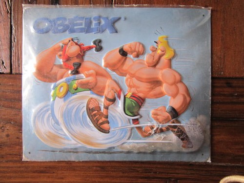 Plaque metal asterix - plaque,