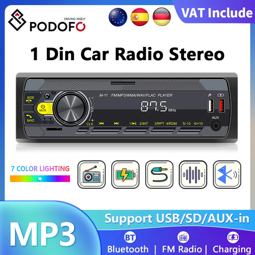 Autoradio din mp3 bluetooth - din,