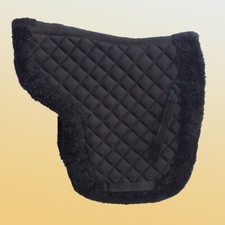 Tapis De Selle Synthétique Noir Matelassé