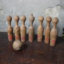 Antique wooden keel set SLICING CRAFT? souvenir 1st war mainia