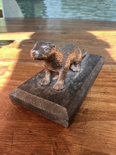 Silver Bronze Animal XX Eme Otter Sculpture