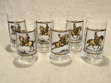 6 verres à orangeade décor