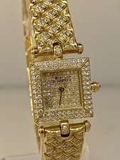 Van Cleef & Arpels Classique 18k or Jaune Diamant Pavé Bracelet Montre Femmes