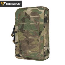 IDOGEAR Tactical Pouch MOLLE Vertical Utility Pouch Laser Cutting Divers Bag MC 