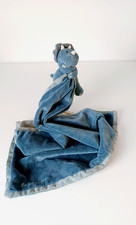 Doudou Plat/Couverture Ops Dinosaure Tricératops Bleu Attache Tétine  -  Noukies