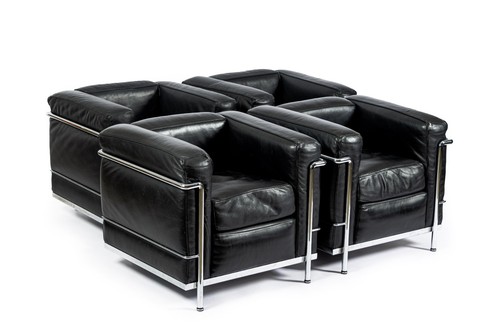 Set four cassina - of, lc2