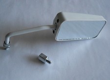 rétro rétroviseur scooter Ø 8 tuning blanc tige courte gauche droite